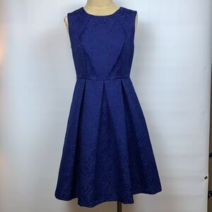 Liz Claiborne blue brocade sleeveless dress, size 6